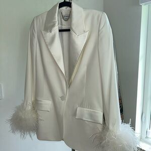 Nadine Merabi Margot white blazer